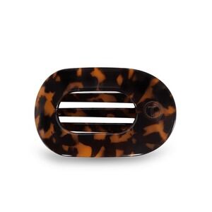Teleties Tortoise Medium Flat Round Hair Clip